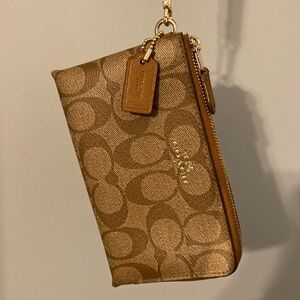 Coach double zip wallet